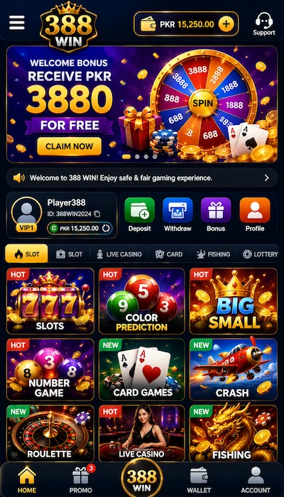 388 WIN Game Dashboard image