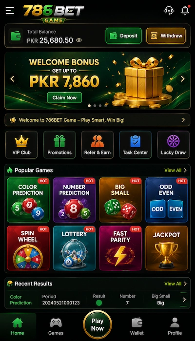 786Bet Game dashboard image