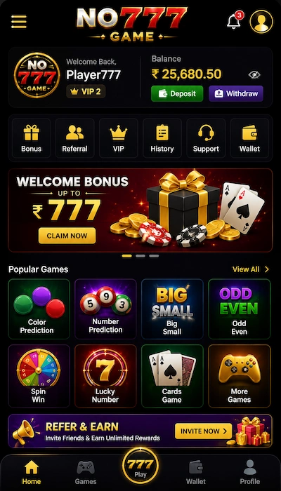 NO 777 Game Dashboard image