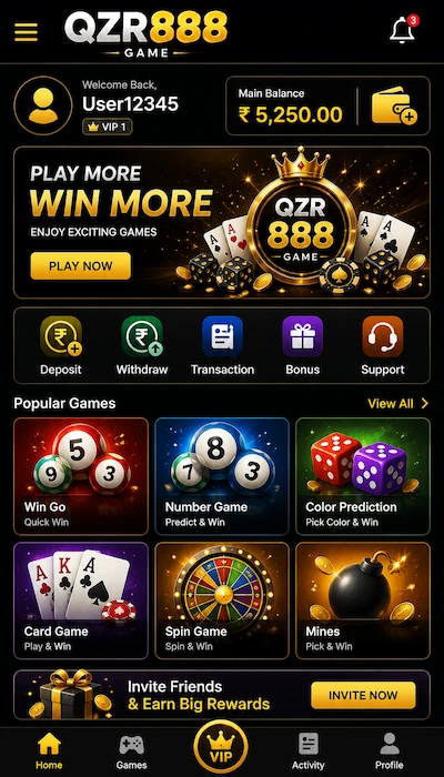 QZR 888 Game Dashboard image