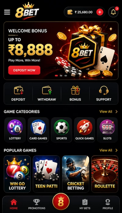 8Bet Game Dashboard image